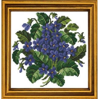 Antique Violet Bouquet Cross Stitch Pattern - Berlin Embroidery (PDF)