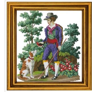 Louis Gluer Cross Stitch Pattern - PDF Counted Antique Cross Stitches People - Berlin Embroidery