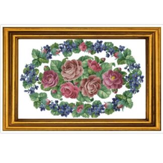 Antique Floral Sampler Cross Stitch Pattern: Berlin Embroidery (PDF)