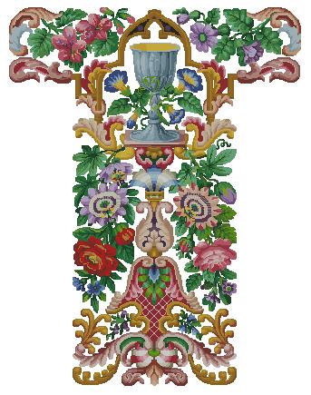 Antique Floral Sampler Cross Stitch Pattern: Berlin Embroidery (PDF) - Image 2