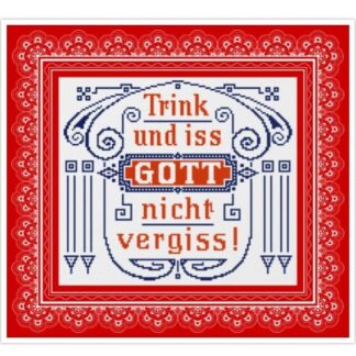 Vintage German Maxim Cross Stitch Pattern: 19th Century Sampler (PDF)