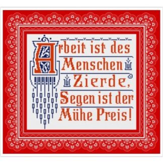 Vintage German Maxim Cross Stitch Pattern: 19th Century Sampler (PDF)