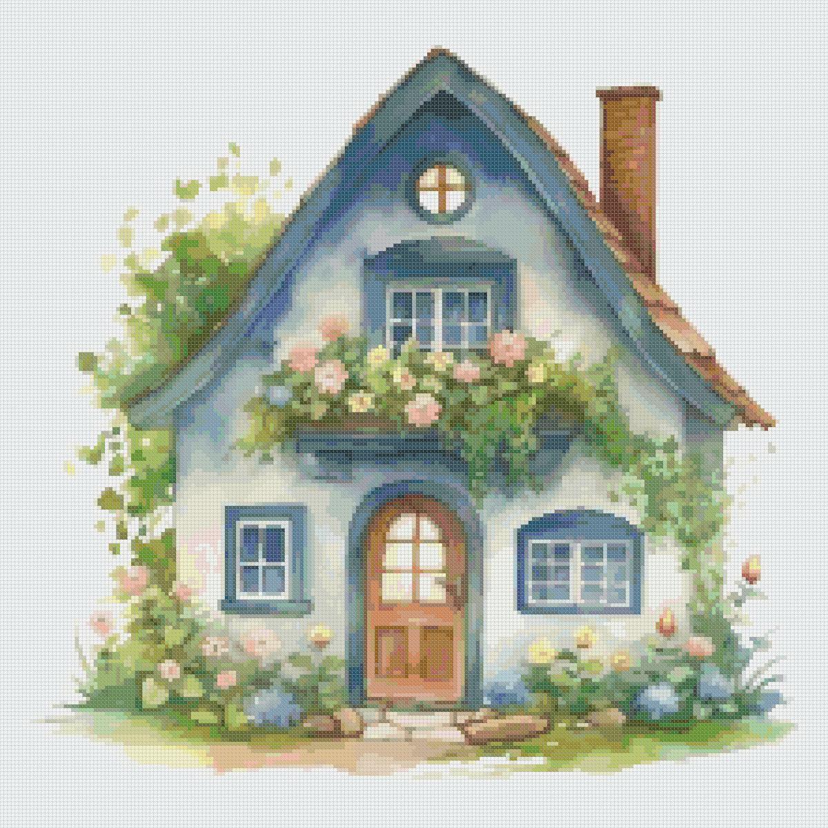 House Cross Stitch Pattern: Cottagecore Embroidery (PDF Pattern) - Image 2