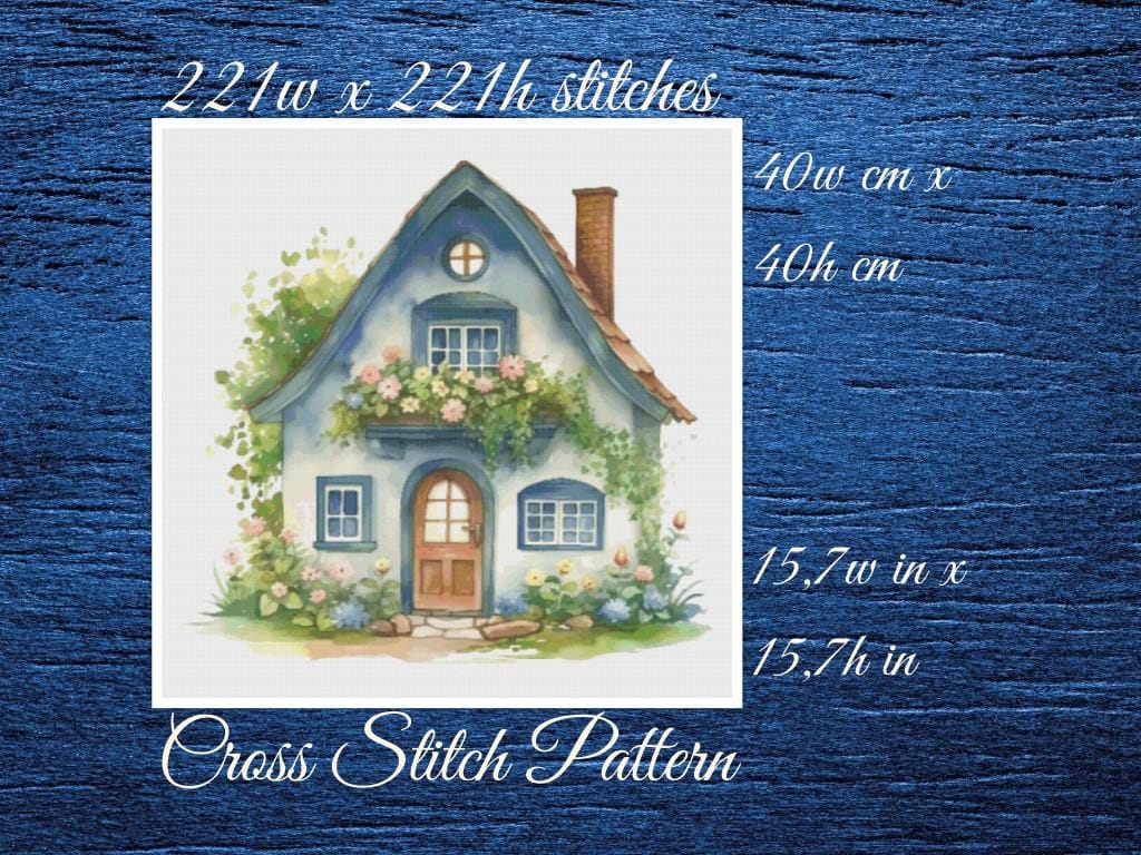House Cross Stitch Pattern: Cottagecore Embroidery (PDF Pattern)