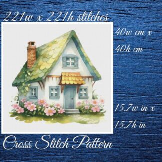 House Cross Stitch Pattern: Cottagecore Embroidery (PDF Pattern)