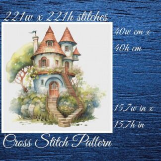 Cottage Cross Stitch Pattern: Whimsical Home Design (PDF Pattern)