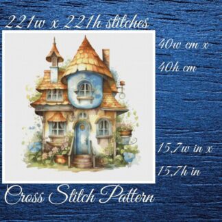 Cottage Cross Stitch Pattern: Whimsical House (PDF Pattern)