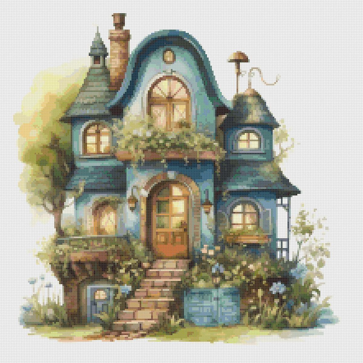 Cottage Cross Stitch Pattern: Whimsical Home Design (PDF Pattern) - Image 2