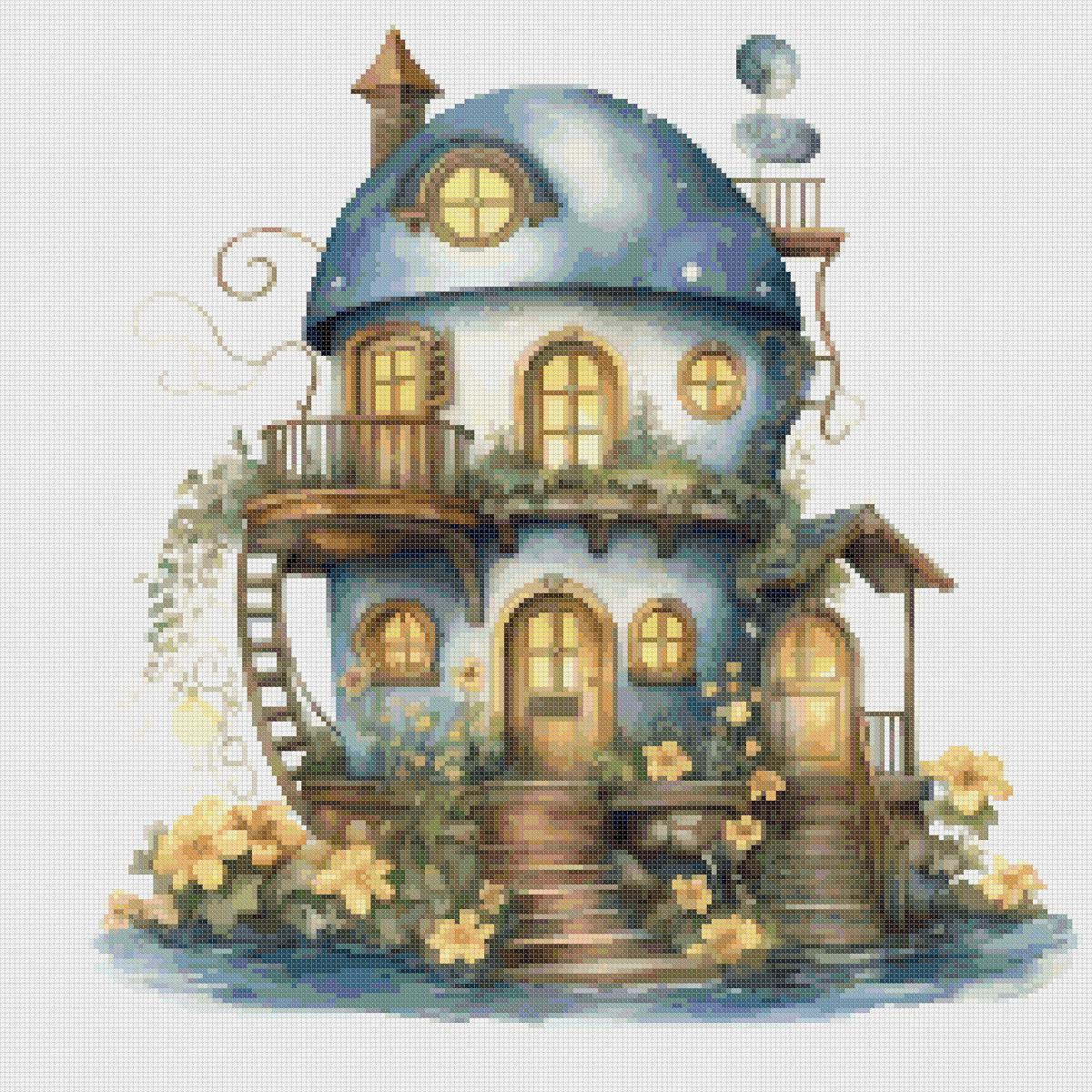Cottage Cross Stitch Pattern: Whimsical House (PDF Pattern) - Image 2