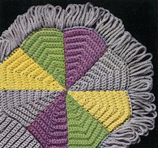 Vintage Crochet Pattern Afghan Plaid Cartwheel - Country Home Decor - PDF English