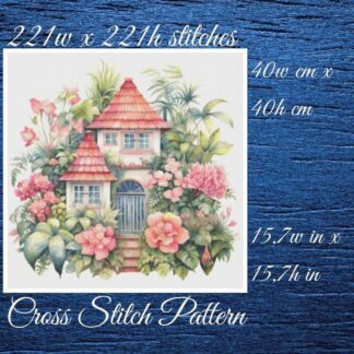 Cottage Floral Cross Stitch Pattern (PDF)