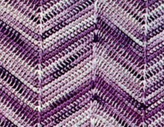 Vintage Crochet Pattern Afghan Plaid Shaded Chevron - Country Home Decor - PDF English