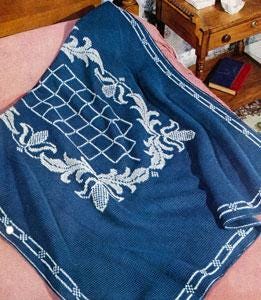 Vintage Crochet Pattern Afghan Plaid Royal Splendour - Country Home Decor - PDF English