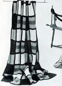 Vintage Crochet Pattern Afghan Plaid Style - Country Home Decor - PDF English