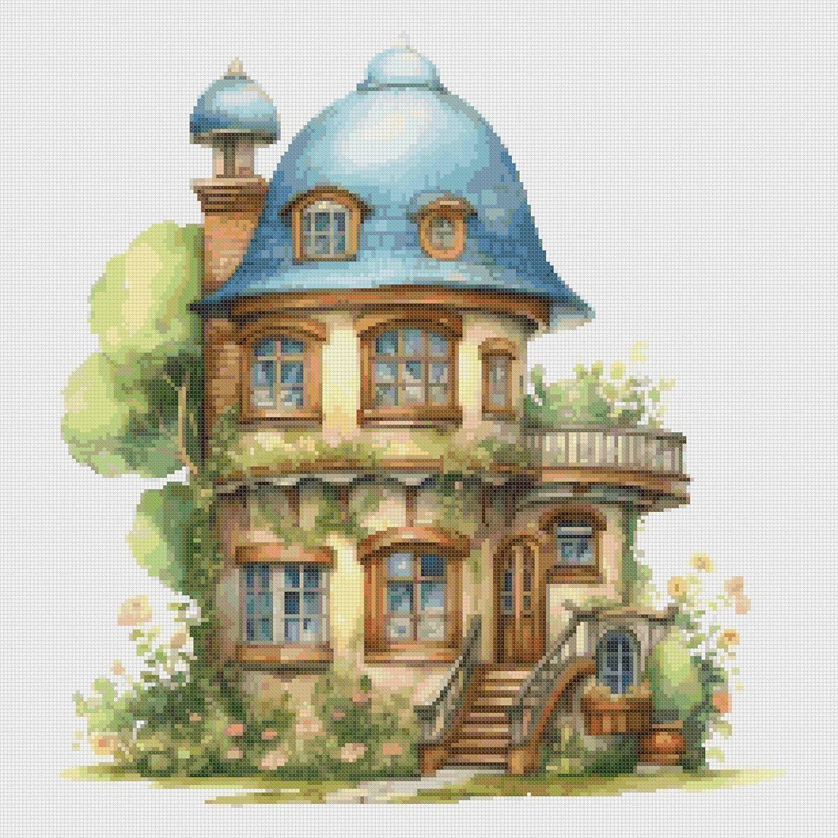 Cottage Cross Stitch Pattern: Whimsical Home Design (PDF Pattern) - Image 2