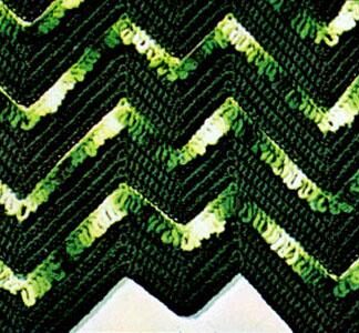 Vintage Crochet Pattern Afghan Plaid Sea Foam - Country Home Decor - PDF English