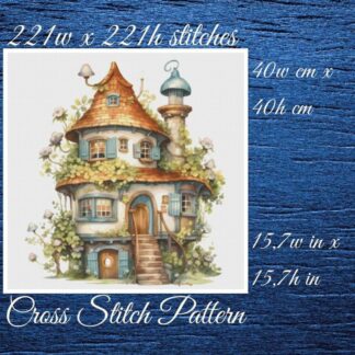 Cottage Cross Stitch Pattern: Whimsical House (PDF Pattern)