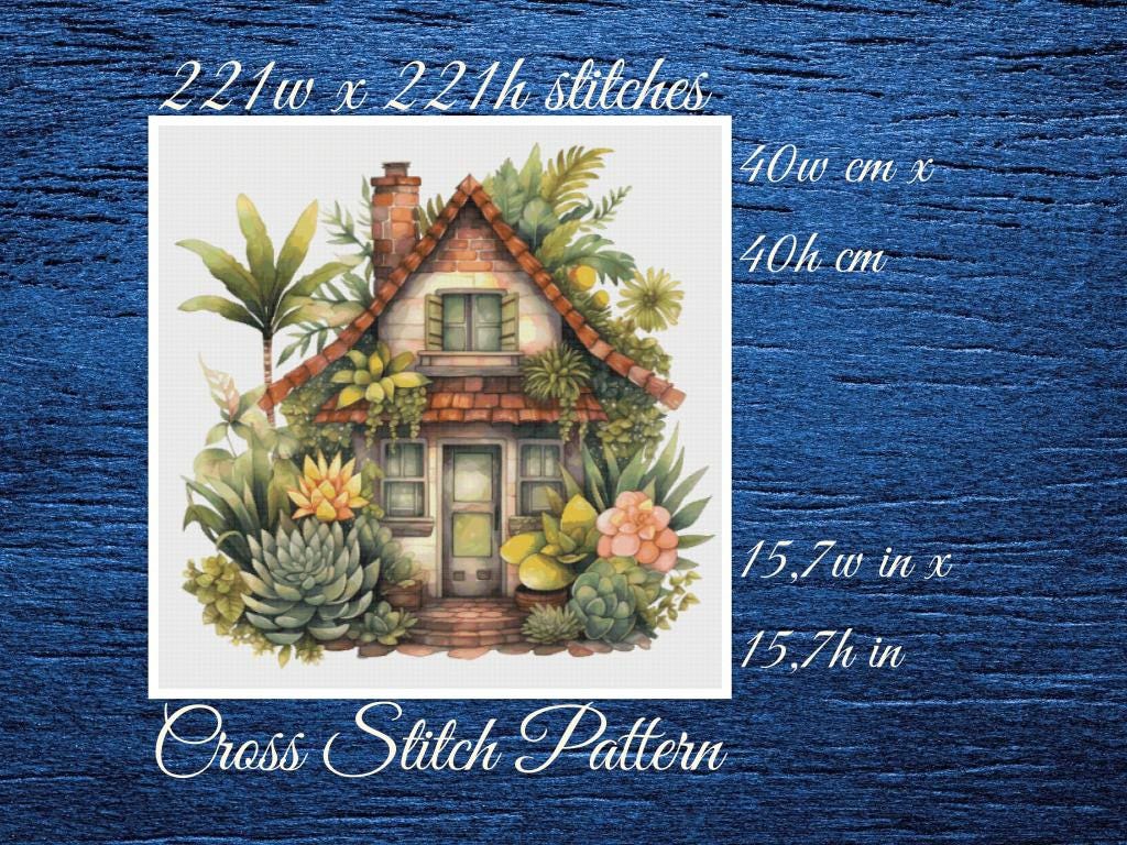Cottage Garden Cross Stitch Pattern (PDF)
