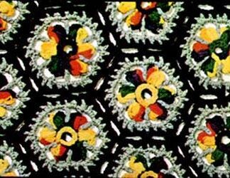 Vintage Crochet Pattern Afghan Mexicana - Country Home Decor - PDF English