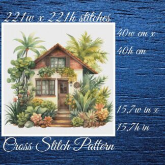 Cottage Garden Cross Stitch Pattern (PDF Download)