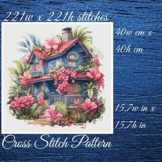 Cottage Floral Cross Stitch Pattern (PDF)