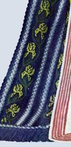 Vintage Crochet Pattern Afghan Plaid Fleur de Lis - Country Home Decor - PDF English