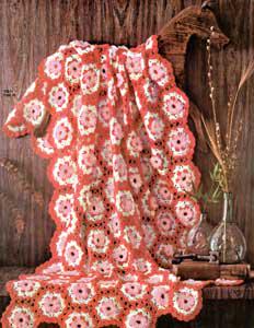 Vintage Crochet Pattern Afghan Plaid Loop Stitch Motif - Country Home Decor - PDF English