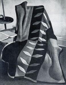 Vintage Crochet Pattern Afghan Plaid Modern Leaf - Country Home Decor - PDF English