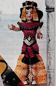 Vintage Crochet Pattern: Cleopatra Doll Costume (PDF Download)