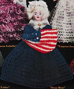 Vintage Crochet Doll Dress Pattern: Betsy Ross Costume (PDF Digital Download)