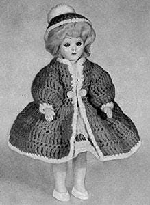 Vintage Doll Clothes Crochet Pattern: Coat & Hat (PDF Download)