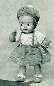Vintage Doll Costume Crochet Pattern: Jenny & Jimmy (PDF Download) - Image 2