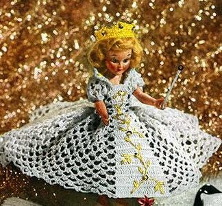 Vintage Crochet Doll Dress Pattern: Fairy Princess (PDF Download)