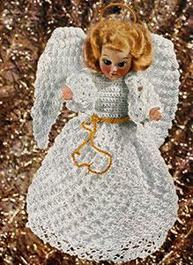Vintage Crochet Pattern Dress for Doll Tree Top Christmas Angel Pattern Digital Download PDF