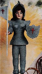Vintage Crochet Pattern: Joan of Arc Doll Costume (PDF Download)