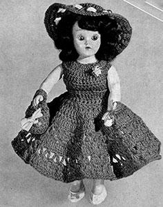Vintage Crochet Dress Pattern for Frances Doll (Digital Download PDF)
