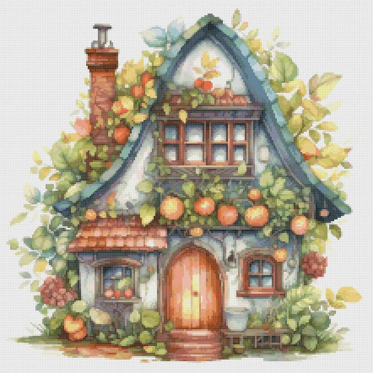 House Cross Stitch Pattern: Cottagecore Embroidery (PDF Pattern) - Image 2