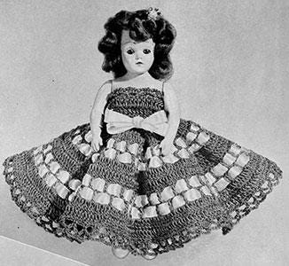Vintage Crochet Dress Pattern for Doll Anne (PDF Pattern)