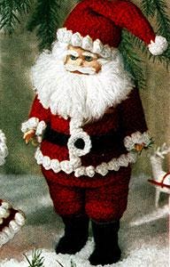 Vintage Crochet Pattern: Mr. Santa Claus Doll Costume (PDF Download)