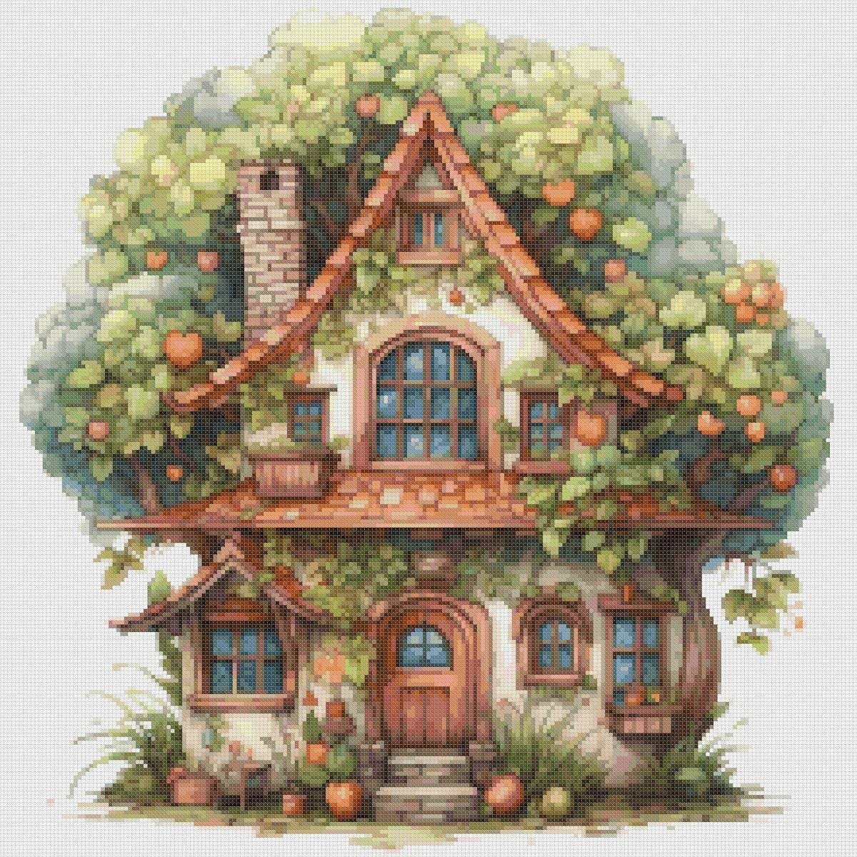 House Cross Stitch Pattern: Whimsical Cottage Design (PDF Pattern) - Image 2