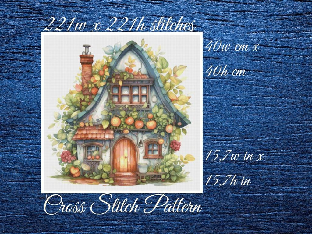 House Cross Stitch Pattern: Cottagecore Embroidery (PDF Pattern)