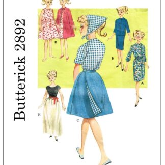 Vintage Doll Clothes Sewing Pattern: 11-1/2" Fashion Doll Wardrobe (PDF Download)