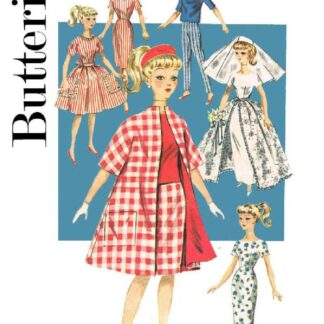 Vintage Fashion Doll Clothes Sewing Pattern for 11-1/2" Dolls (Digital Download PDF)