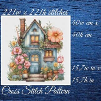 Cottage Floral Cross Stitch Pattern (PDF)