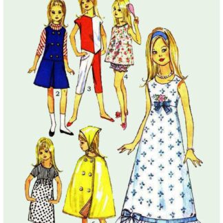 Vintage Fashion Doll Clothes Sewing Pattern for 9" Dolls (Digital Download PDF)