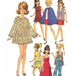 Vintage Fashion Doll Clothes Sewing Pattern for 11-1/2" Dolls (PDF Download)