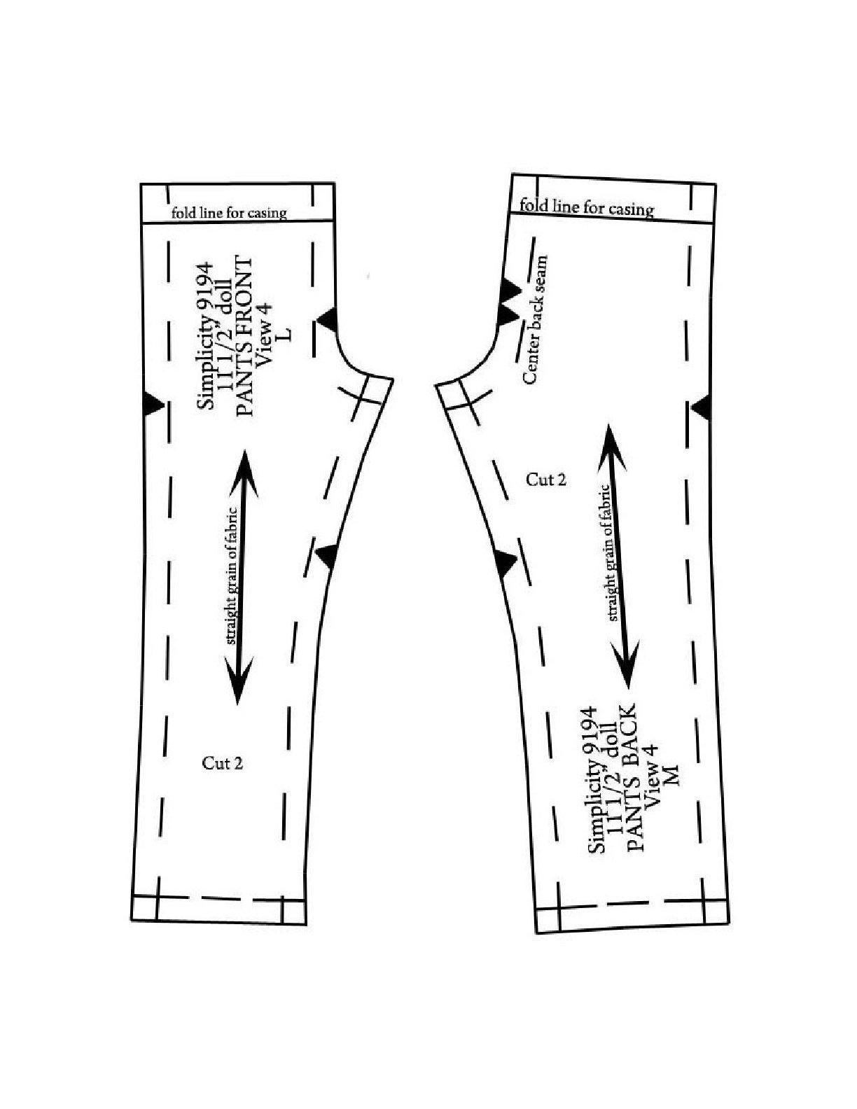 Vintage Fashion Doll Clothes Sewing Pattern for 11.5" Dolls (PDF Download) - Image 2