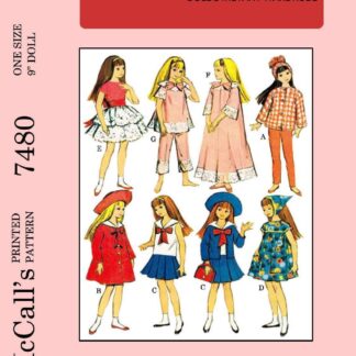 Vintage Fashion Doll Clothes Sewing Pattern for 9" Dolls (Digital Download)