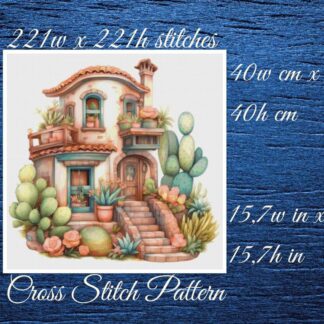 Cottage Cross Stitch Pattern: Desert Home (PDF Pattern)