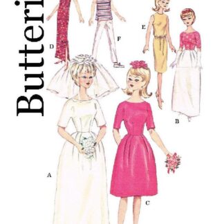 Vintage Doll Clothes Sewing Pattern: 11-1/2" Fashion Wardrobe (Digital Download PDF)
